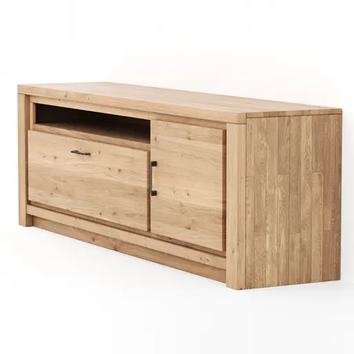 Lowboard Farmingdale - Eiche massiv, legno