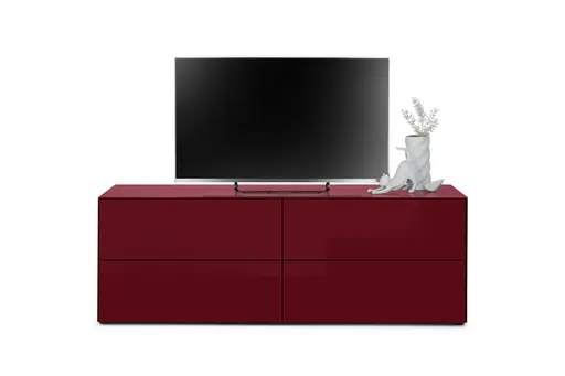 Lowboard - B ca. 181 cm, Bordeauxrot