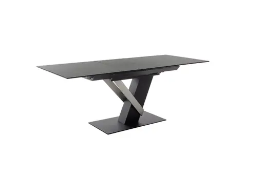 Esstisch - ausziehbar, LB ca. 160x90 cm, Keramik, Anthrazit