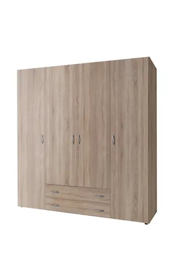 Drehtürenschrank- B ca. 160 cm, Eiche Dekor