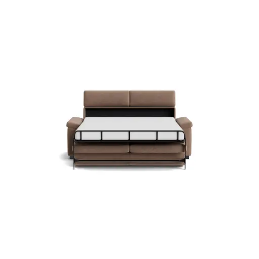 Sofa Lakeville 3 - inkl. Schlaffunktion und Kopfstütze verstellbar, Stoff, Haselnuss