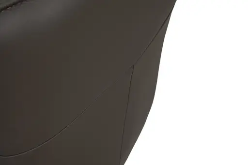 Armlehnstuhl MARCELLA - drehbar, Leder, Dunkelbraun