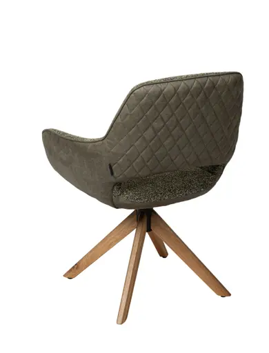 Armlehnstuhl MARIETTA - drehbar, Stoff, Grün