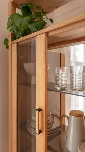 Wohnwand Elara - Eiche massiv, legno geölt