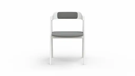 Armlehnstuhl Edge - Buche, Weiß