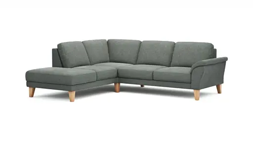 Ecksofa Rockport A - Ecke links mit 2,5-Sitzer, Stoff, Grau
