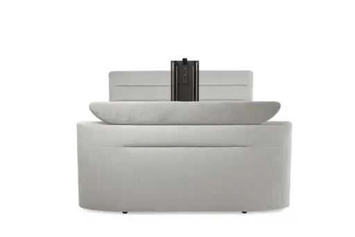 Boxspringbett JELLA MIX- Liegefläche ca. 180x200 cm, Stoff, Hellgrau