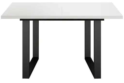 Esstisch - ausziehbar, LB ca. 140x90 cm, Weiß, Schwarz