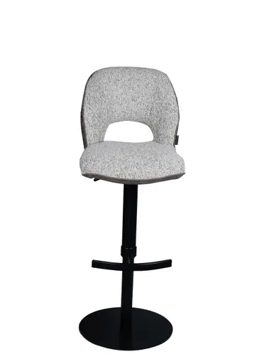 Barhocker MAILE - drehbar, höhenverstellbar, Stoff, Braun