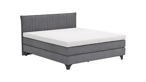 Boxspringbett Lund- Liegefläche ca. 180x200 cm, Stoff, Grau