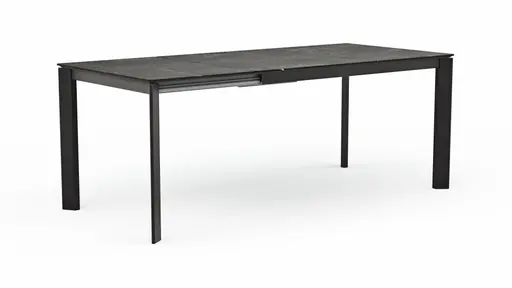 Esstisch Menosa - ausziehbar, LB ca. 140x90 cm, Laminat, Marmor Schwarz