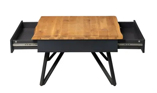 Couchtisch - B/H/T ca. 75x45x75 cm, Wildeiche massiv