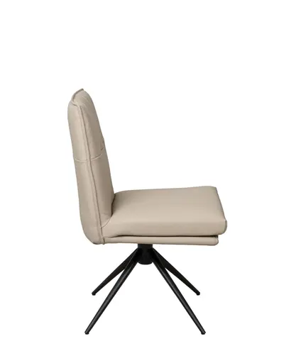 Stuhl MARCELLA - drehbar, Leder, Latte