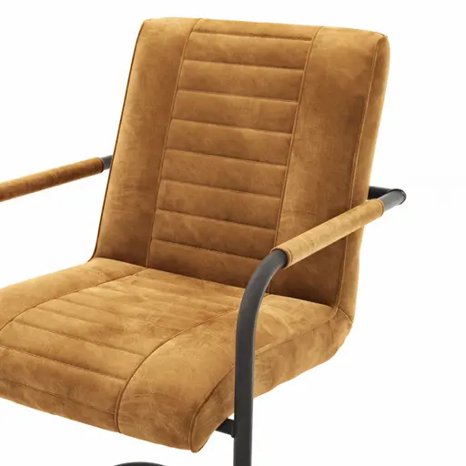 Armlehnstuhl Cambridge - Stoff, Curry