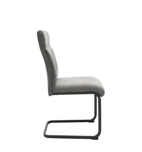 Freischwinger MAIDA - Stoff, Silberfarben