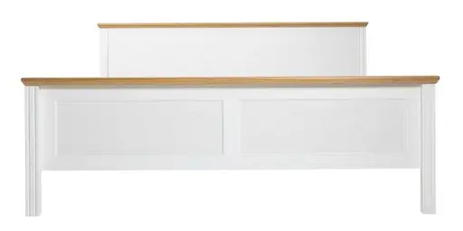 Bettgestell - Liegefläche ca. 180x200 cm, Weiß, Oak Colori
