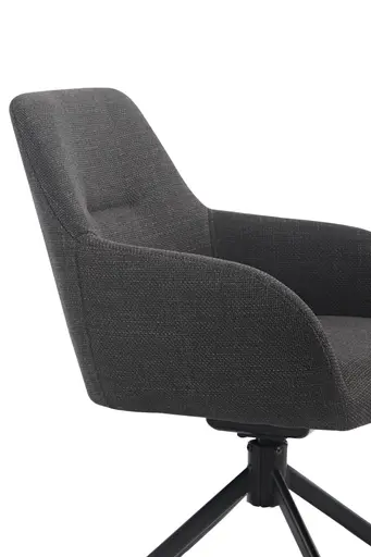 Armlehnstuhl - drehbar, Stoff, Anthrazit