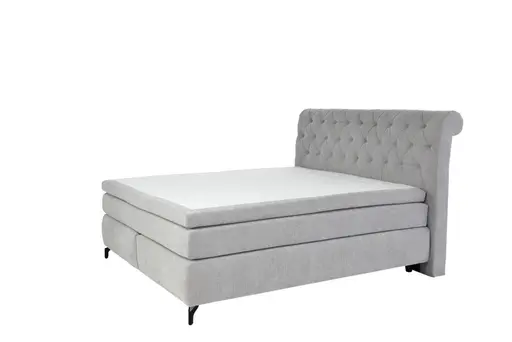 Boxspringbett JOLIN MIX- Liegefläche ca. 180x200 cm, Stoff Grau
