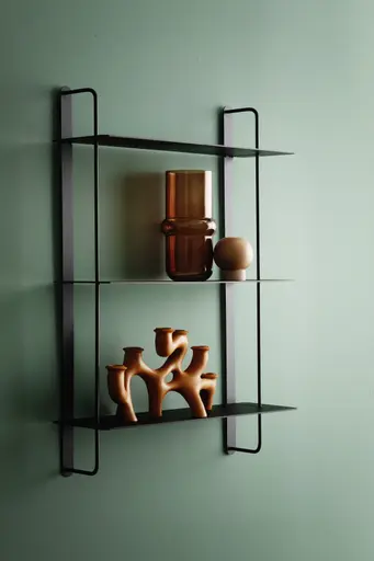 Wandregal Dagny - BHT ca. 60x146x18 cm, Metall, Schwarz