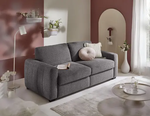 Schlafsofa MYLES - Stoff, Anthrazit