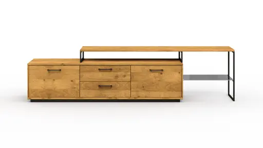 Lowboard Savannah - Aufsatz rechts, Wildeiche massiv, natur geölt