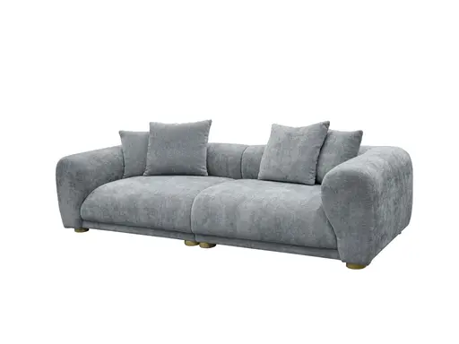 Megasofa - 2-Sitzer, Stoff, Eisblau