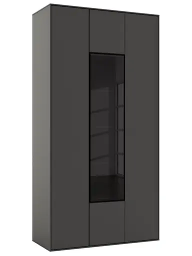 Vitrine Medio - Melamin, Schiefergrau