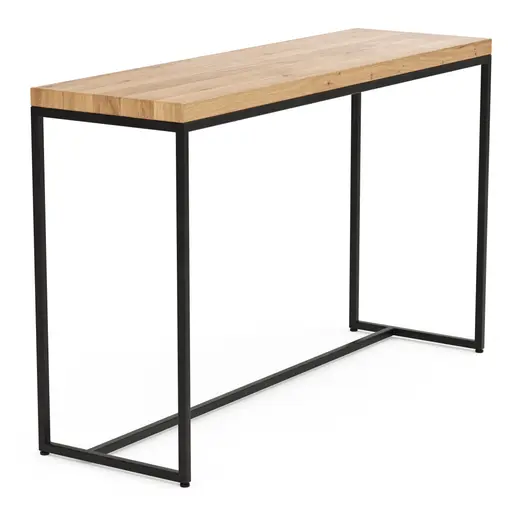 Beistelltisch Farmingdale - LBH ca. 130x40x80 cm, Eiche massiv, natur geölt