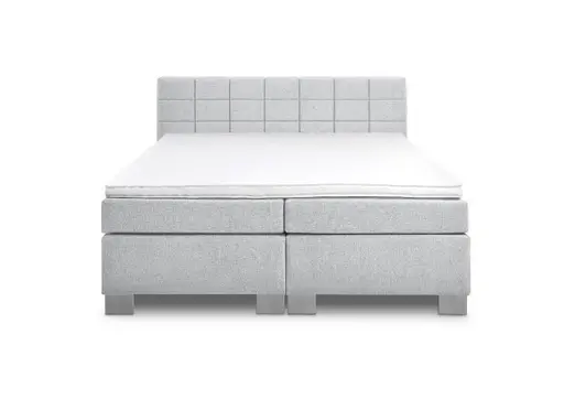 Boxspringbett HAIKOS- Liegefläche ca. 180x200 cm, Stoff, Hellgrau,  Bonell/Bonell