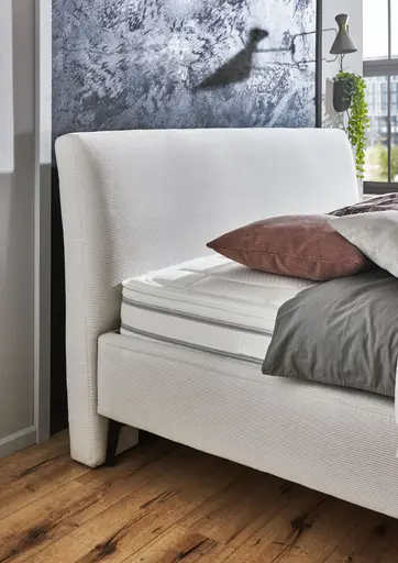 Polsterbett - Liegefläche ca. 180x200 cm, Feincord, Natur