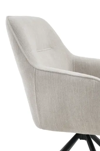 Armlehnstuhl - drehbar, Stoff, Beige