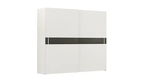 Schiebetürenschrank Loretto - B ca. 280 cm, Lack matt, Weiß