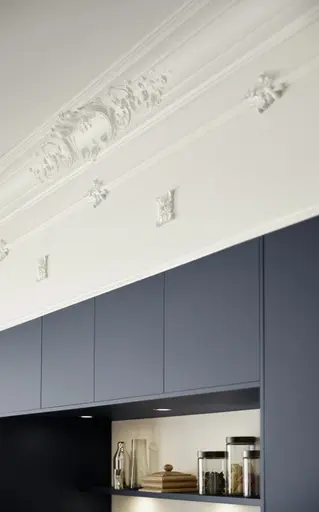 Inselküche 51.230 CO 1V3 525, Rillenoptik Eiche dunkel