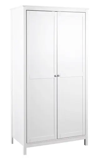 Drehtürenschrank - B ca. 107 cm, Weiß