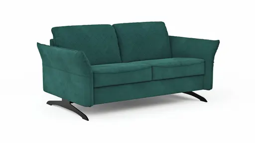 Sofa Melida - 2,5-Sitzer inkl. Schlaffunktion, Stoff, Smaragd