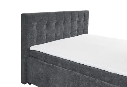 Polsterbett- Liegefläche ca. 180x200 cm, Stoff, Dunkelgrau