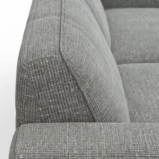 Ecksofa Morten - Longchair links, 1,5-Sitzer, Stoff, Grau