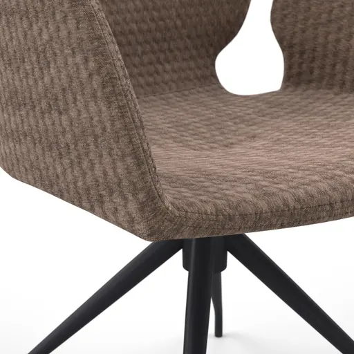 Armlehnstuhl Saltino - drehbar, Stoff, Taupe