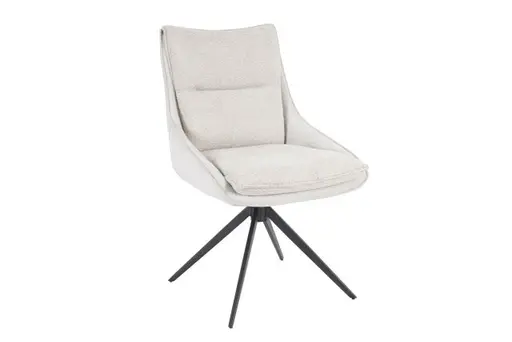 Stuhl MANDY - drehbar, Stoff, Silbergrau