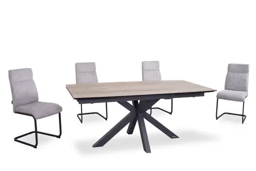 Esstisch MELANIA - ausziehbar, LB ca. 180x95 cm, Glaskeramik, Braun