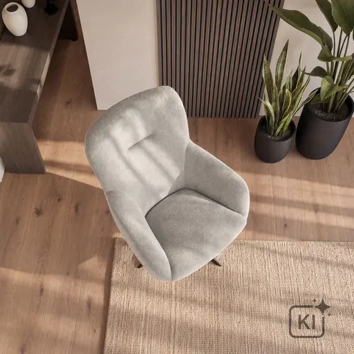 Drehsessel Josephine - Chenillestoff, Sand