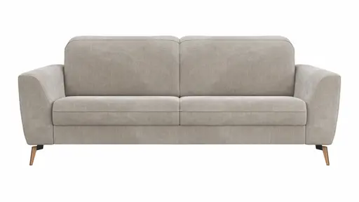 Sofa Tulsa KV - 3-Sitzer, inkl. Kopfteilverstellung, Stoff, Graubeige