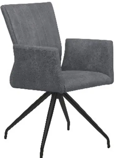 Armlehnstuhl - drehbar, Stoff, dunkelgrau
