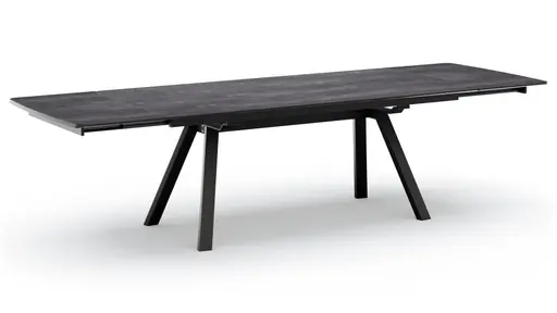 Esstisch Sedana - ausziehbar, LB ca. 200x100cm, Keramik, Schiefergrau