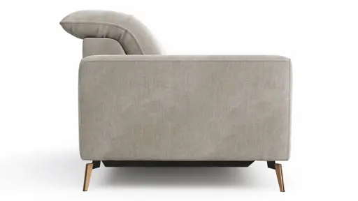 Sofa Tulsa KV - 2,5-Sitzer, inkl. Relaxfunktion und Kopfteilverstellung (motorisch), Stoff, Graubeige