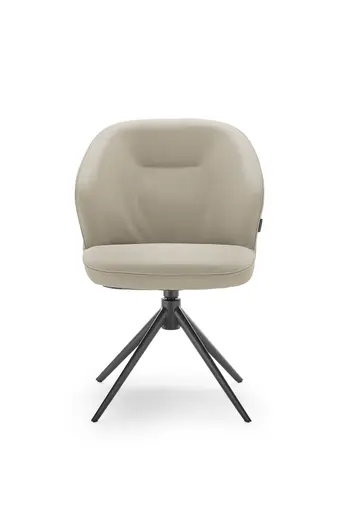 Stuhl MERRITH - drehbar, Leder, Latte