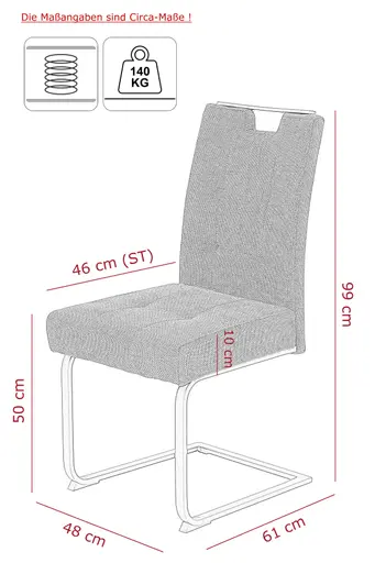 Freischwinger - Microfaser, Beige