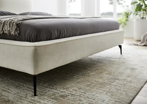 Polsterbett - Liegefläche ca. 180x200 cm, Stoff, Natur