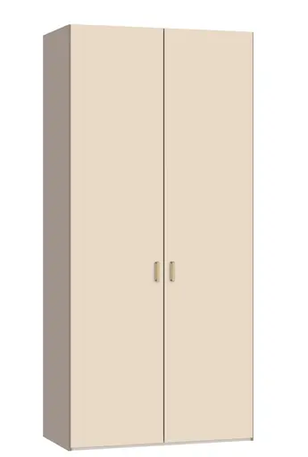 Drehtürenschrank JOIN IT- B ca. 101 cm,  Nougat, Glas, Creme