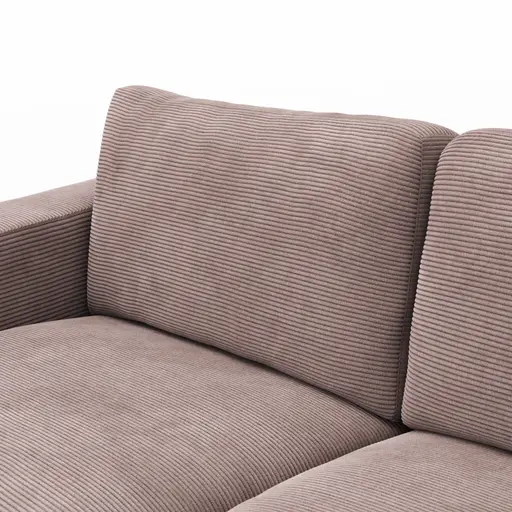 Sofa Juni - 2-Sitzer, Cord, Altrosa